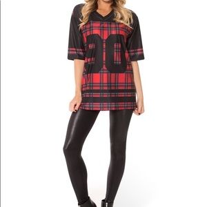 Black Milk Clothing Tartan Red Touchdown